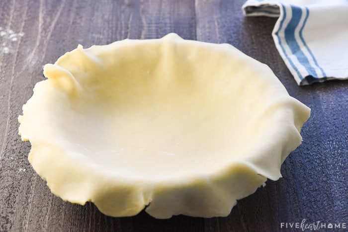 Butter Pie Crust laid in pan.