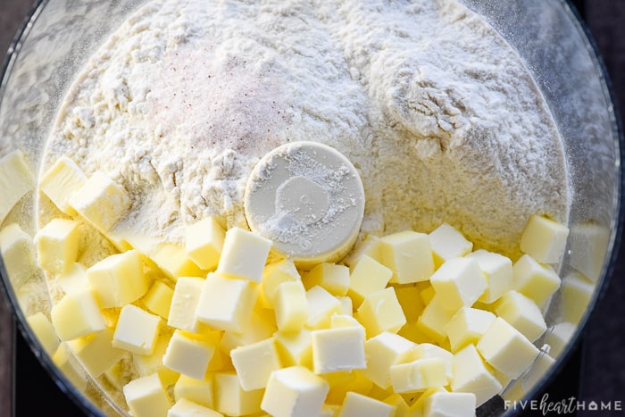 Ingredients in food processor.
