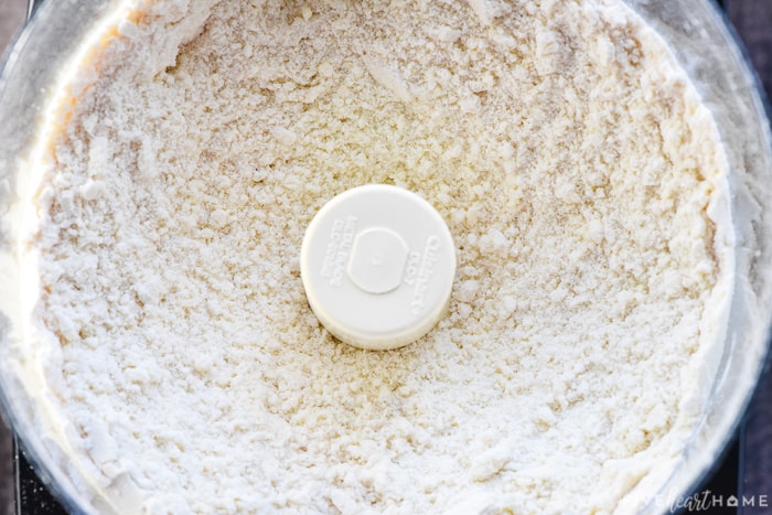 Dry ingredients pulsed together in food processor.