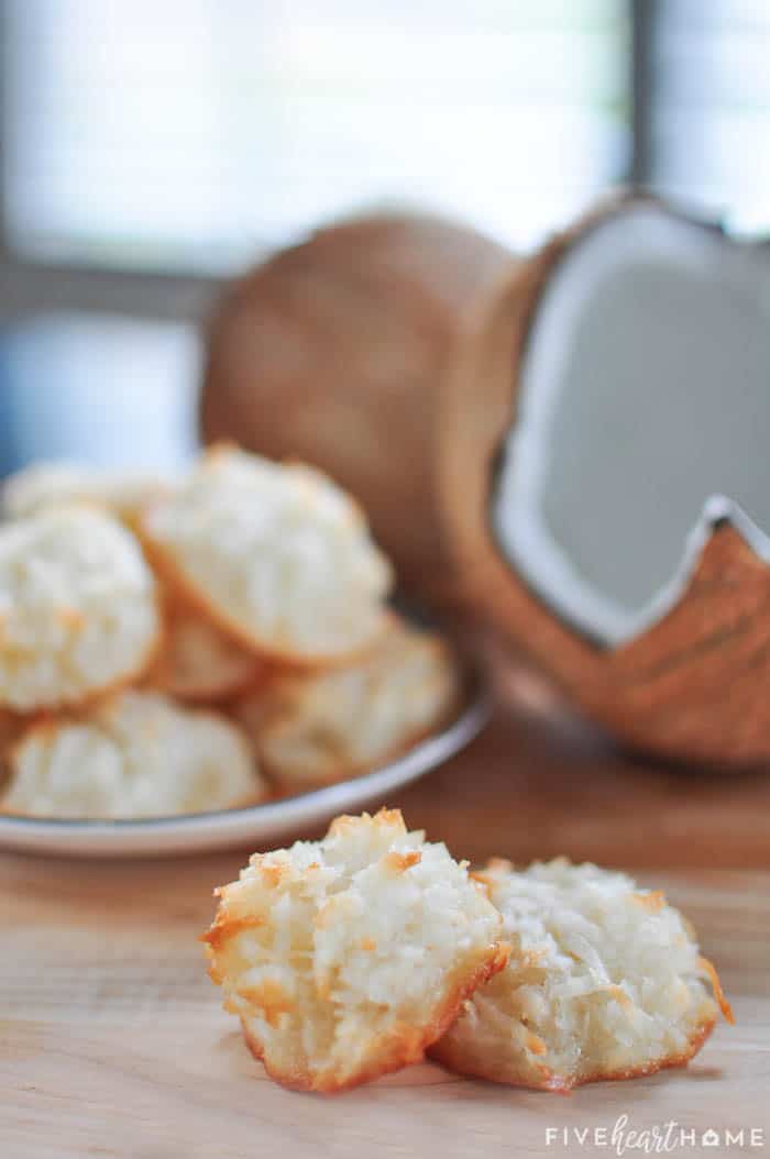 AMAZING Coconut Macaroons (w/ NO condensed milk) • FIVEheartHOME