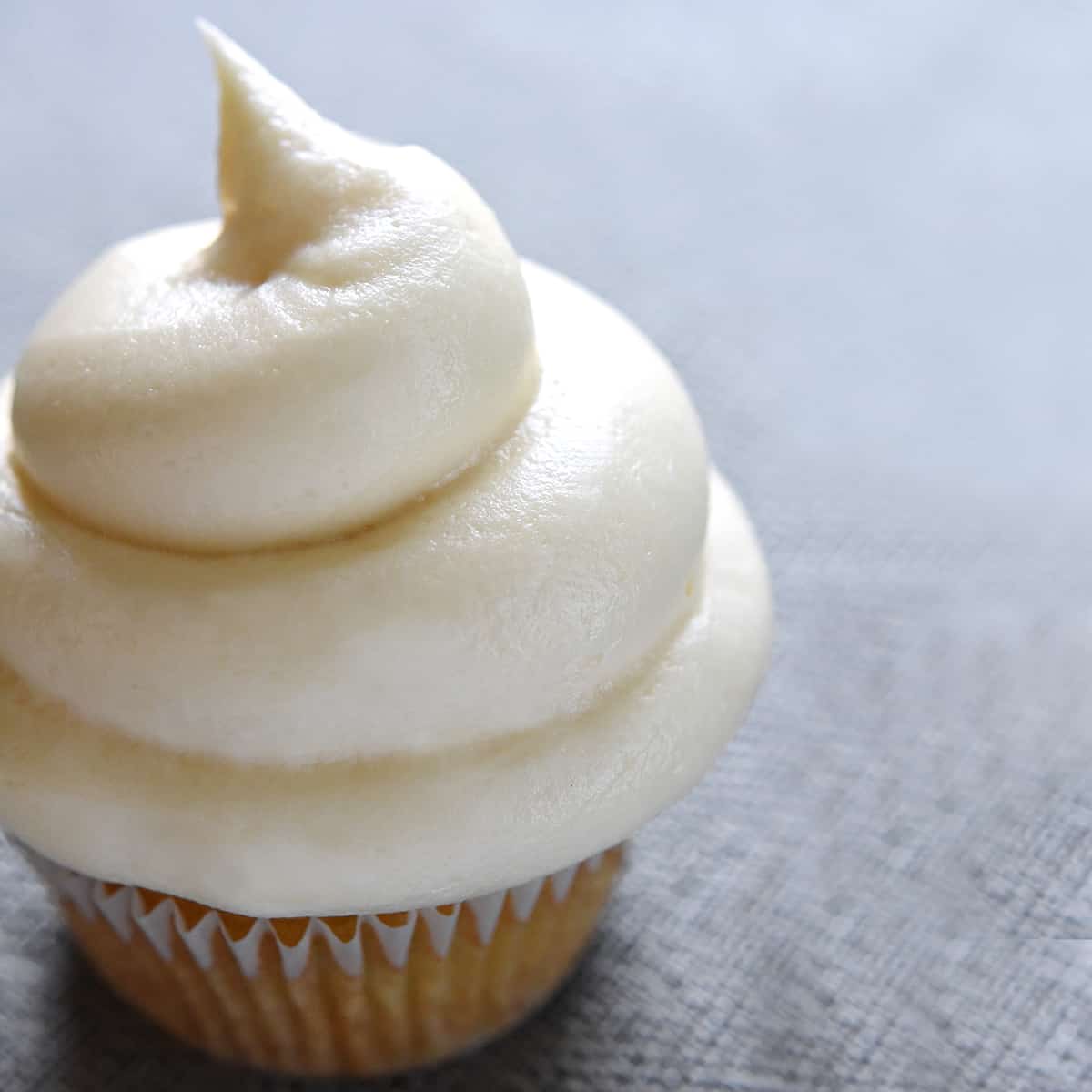 Cream Cheese Frosting on a cupcake.