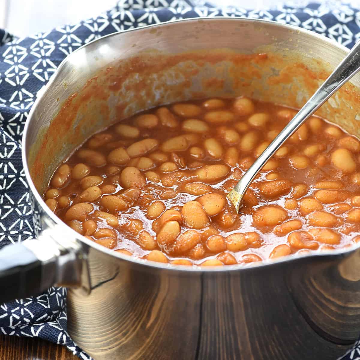 Easy Baked Beans ~ Just 5 Ingredients + 10 Minutes! • Fivehearthome
