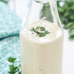 Bottle of Homemade Ranch Dressing.