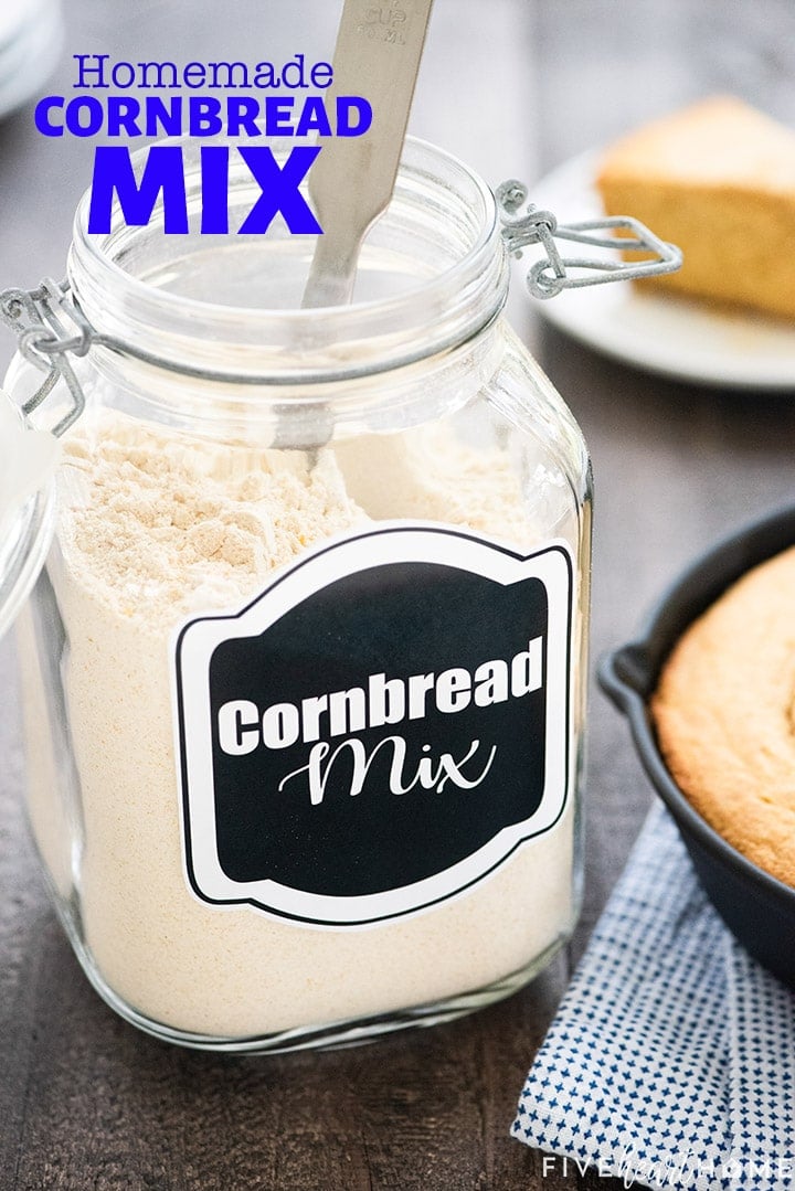 Homemade Cornbread Mix with text overlay.