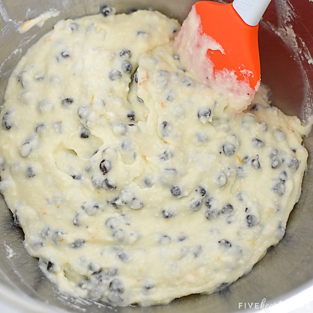 Cannoli Dip recipe ingredients all combined with mixer.