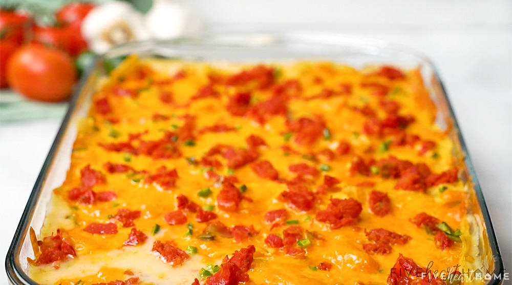 King Ranch Chicken recipe fresh out of the oven.