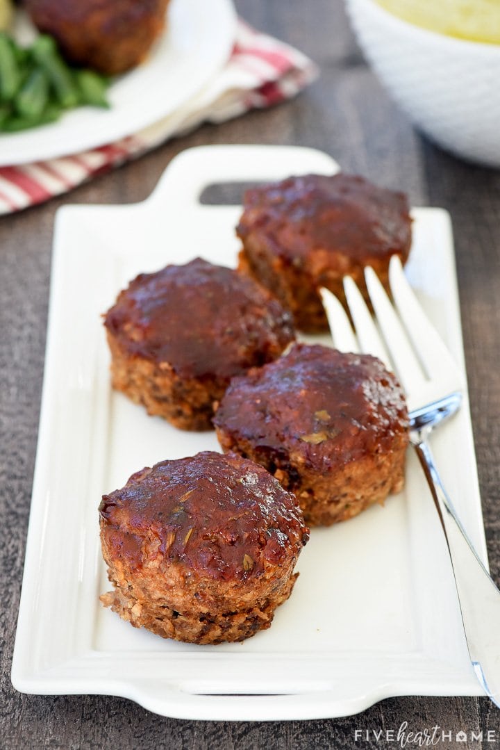 Platter of Meatloaf Muffins.