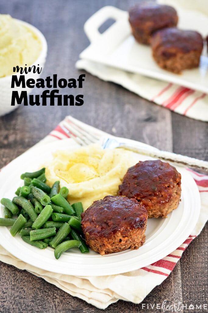 Mini Meatloaf Muffins with text overlay.