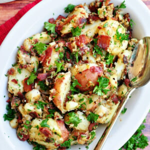 Aerial view of German Potato Salad.