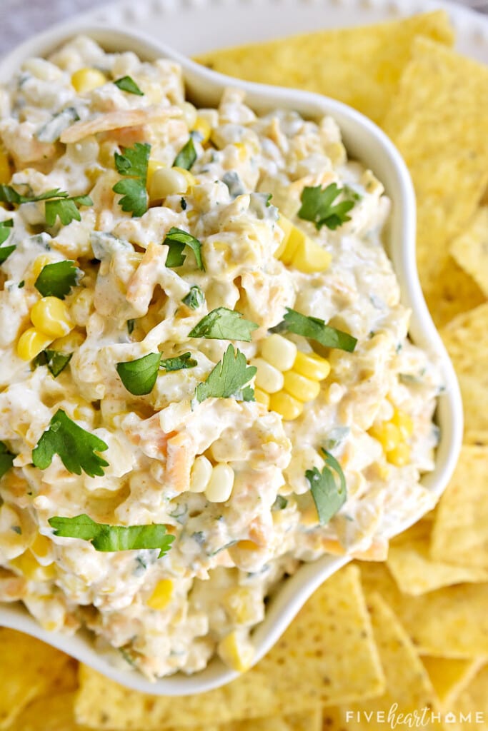 Aerial view of Fresh Corn Dip.