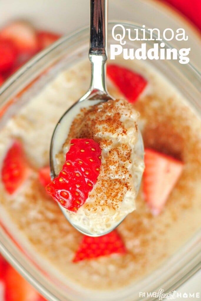 Quinoa Pudding with text overlay.