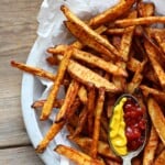 Aerial view of Seasoned Fries.