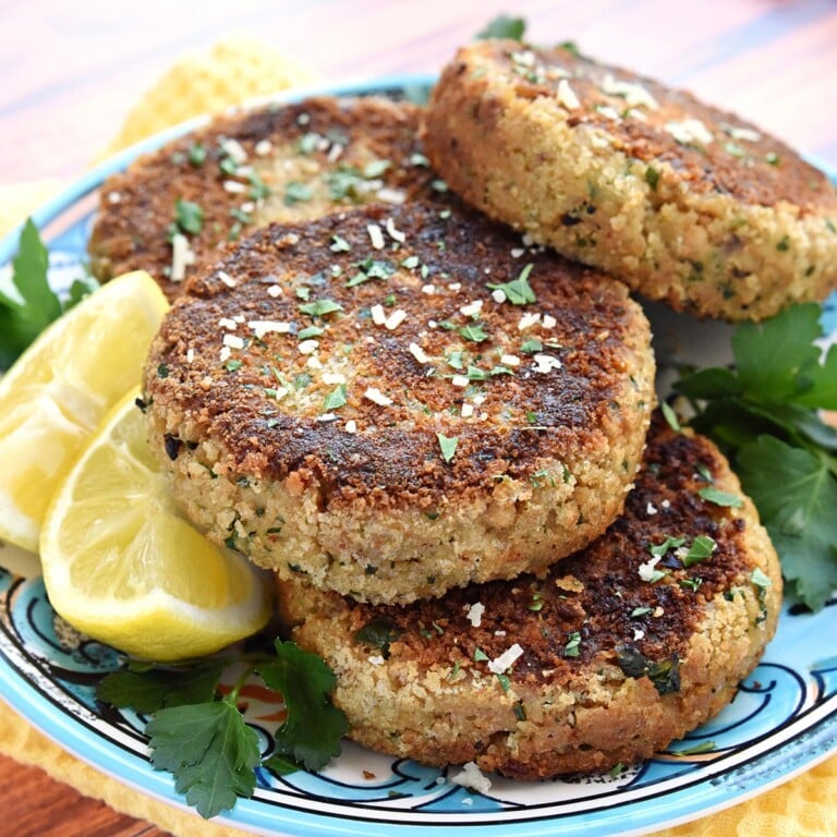 Salmon Patties pied on plate for best salmon patty recipe.