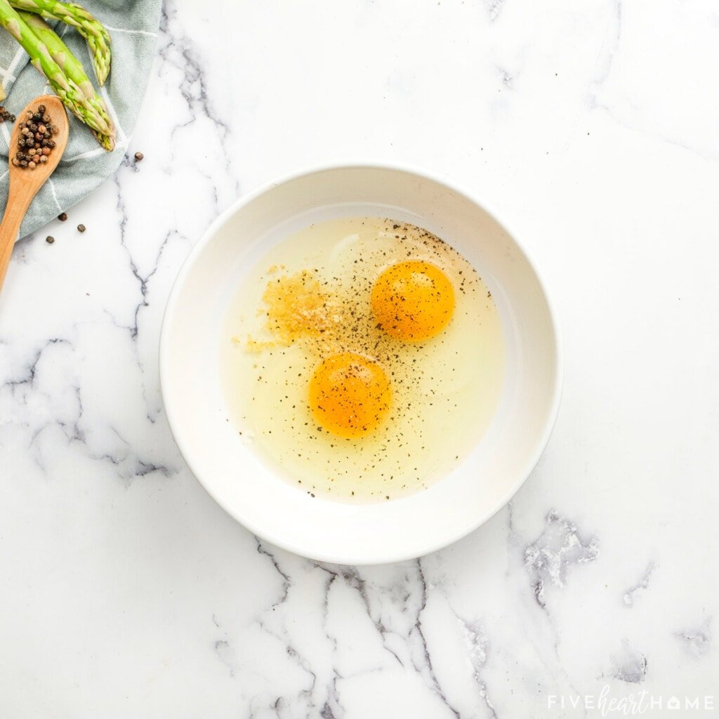 Seasoned eggs in a bowl.