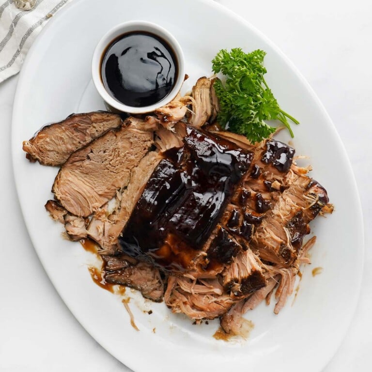 Crock Pot Pork Loin with Honey Balsamic Glaze