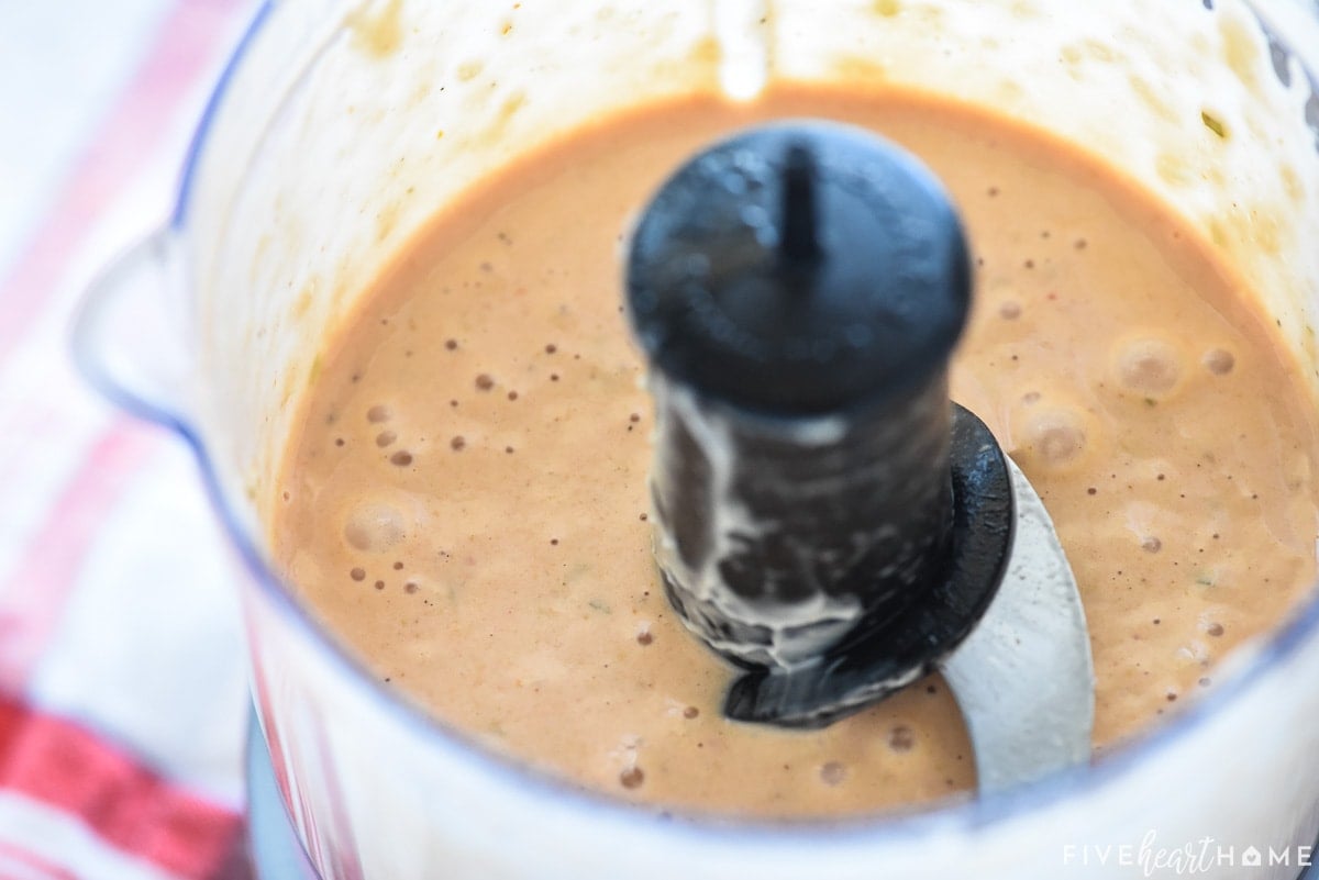 Close-up of Homemade Thousand Island Dressing.