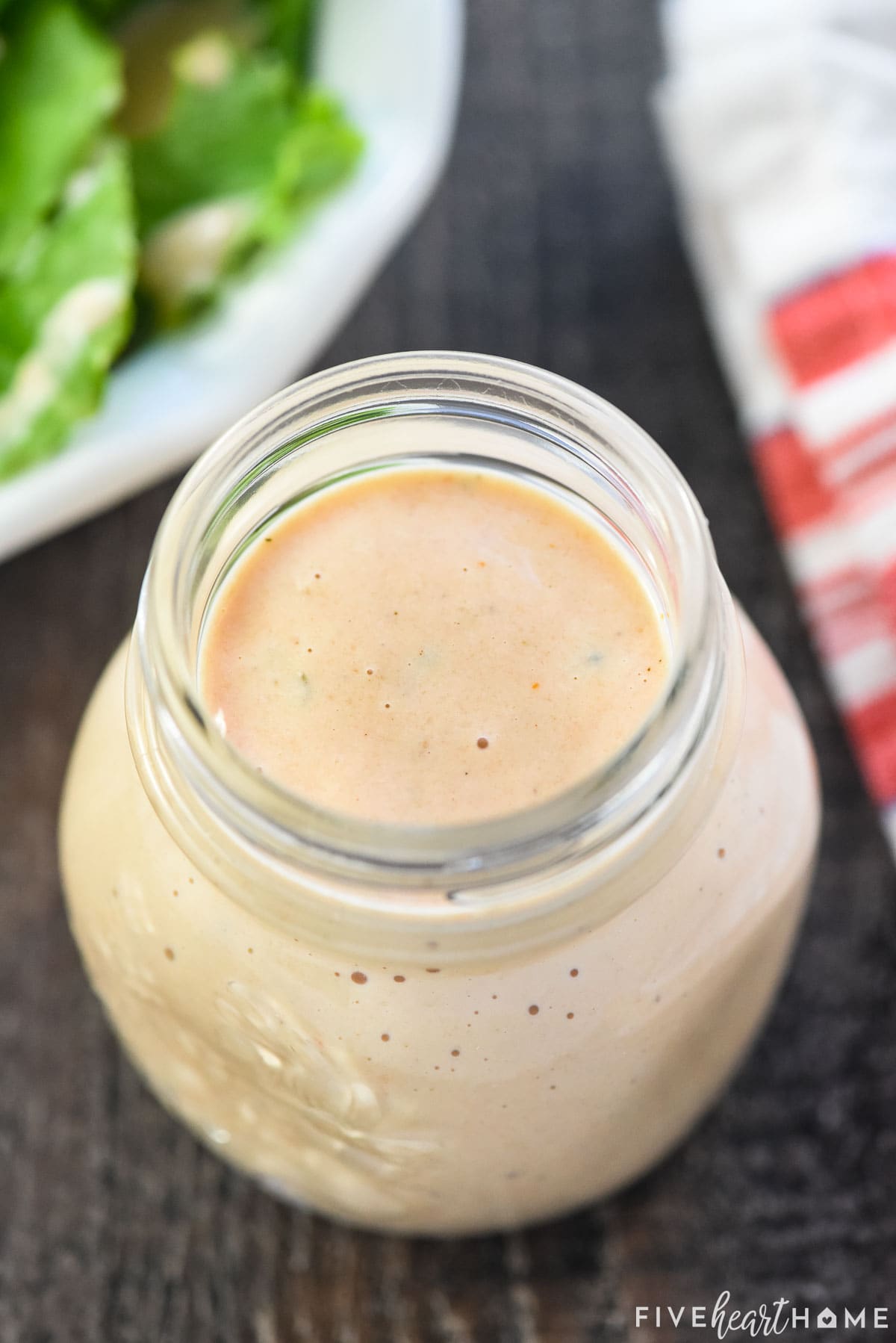 Jar of Homemade Thousand Island Dressing.