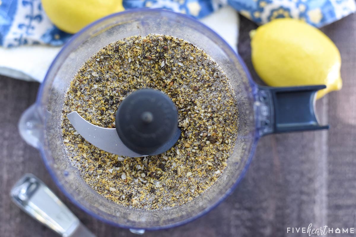 How to make Lemon Pepper Seasoning in food processor.