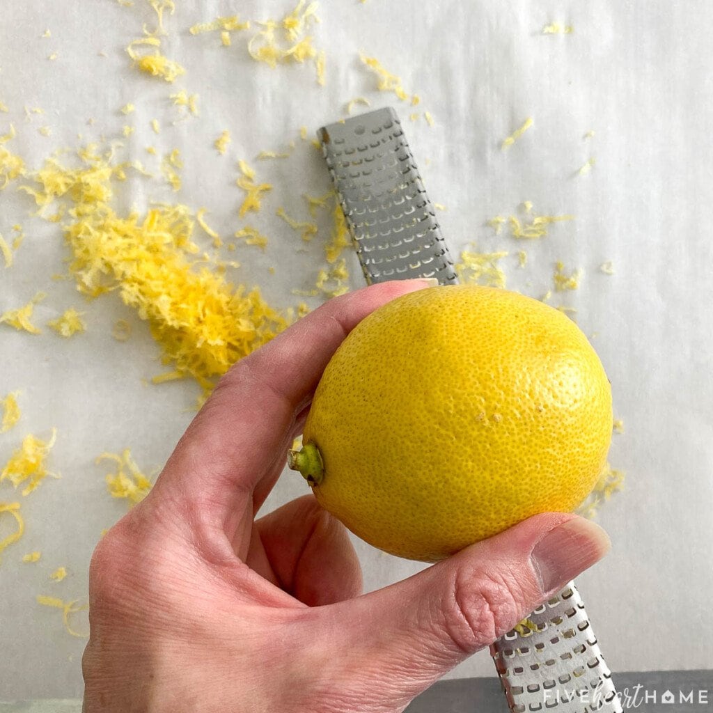 The wrong way to use a microplane for how to make Lemon Pepper Seasoning.