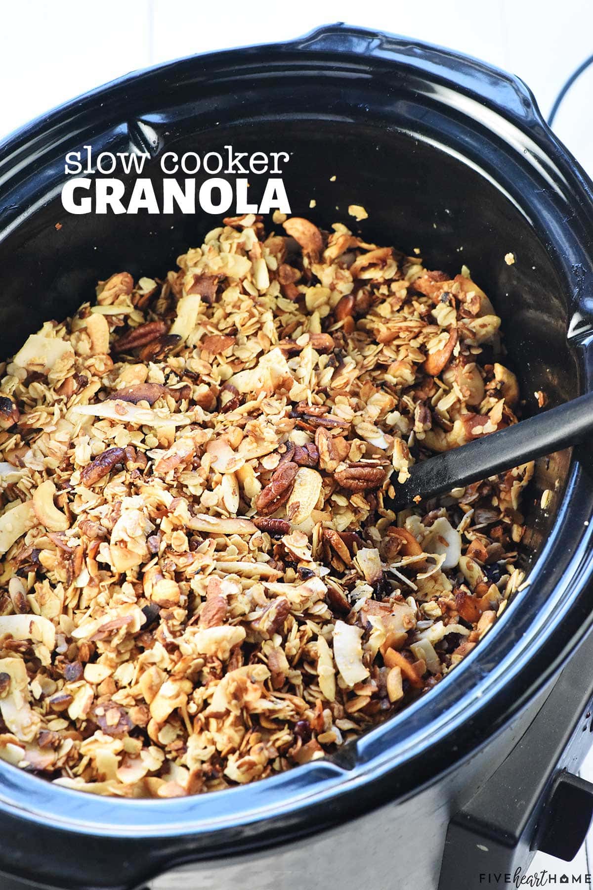Slow Cooker Granola with text overlay.