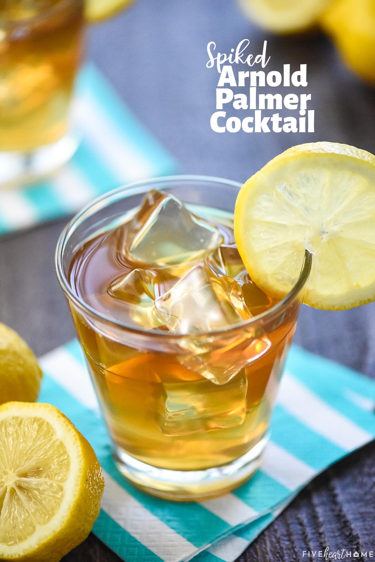 Spiked Arnold Palmer Drink alcohol (also known as a John Daly drink) with text overlay.