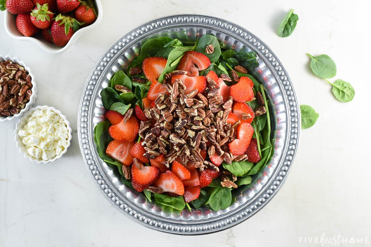 Chopped toasted pecans for the next layer.