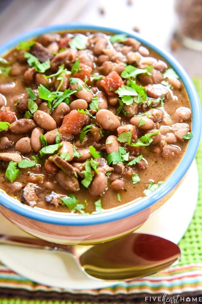 Charro Beans in a bowl.