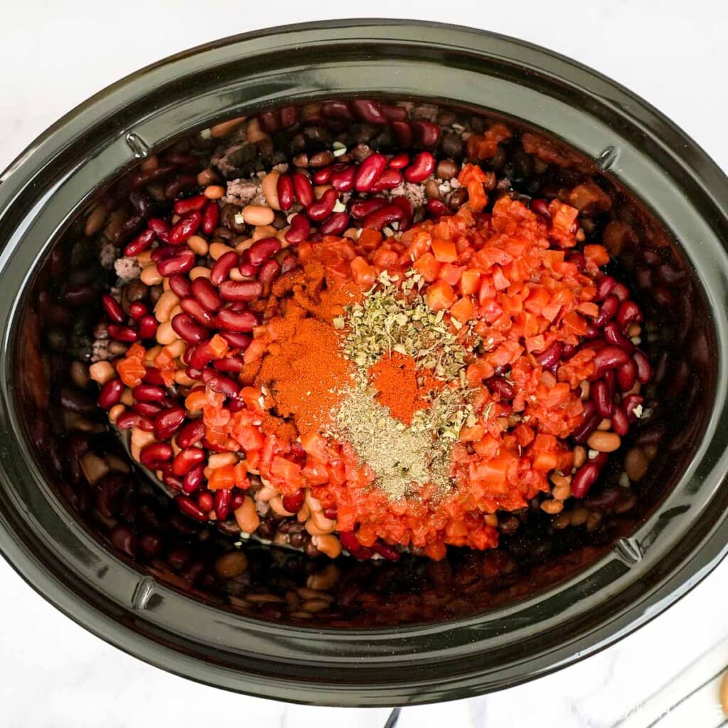 Remaining ingredients added to slow cooker.