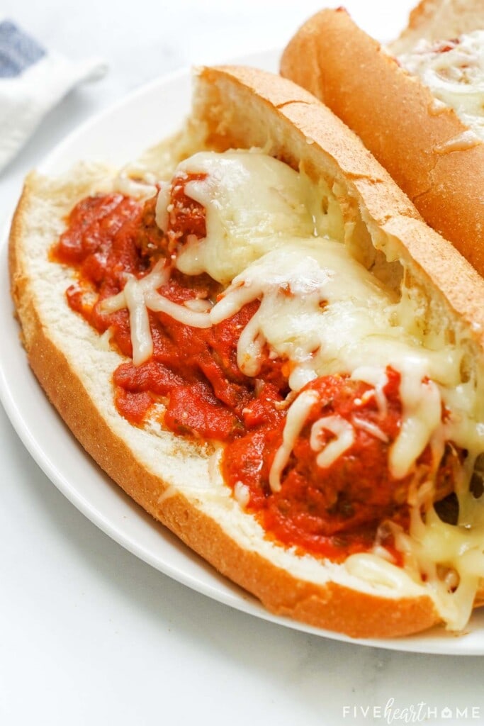 Meatball subs recipe on buns from crockpot.