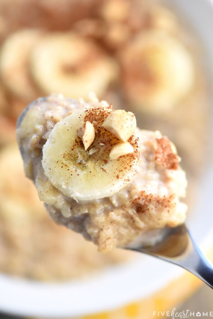 Spoonful of Peanut Butter Banana Oatmeal.