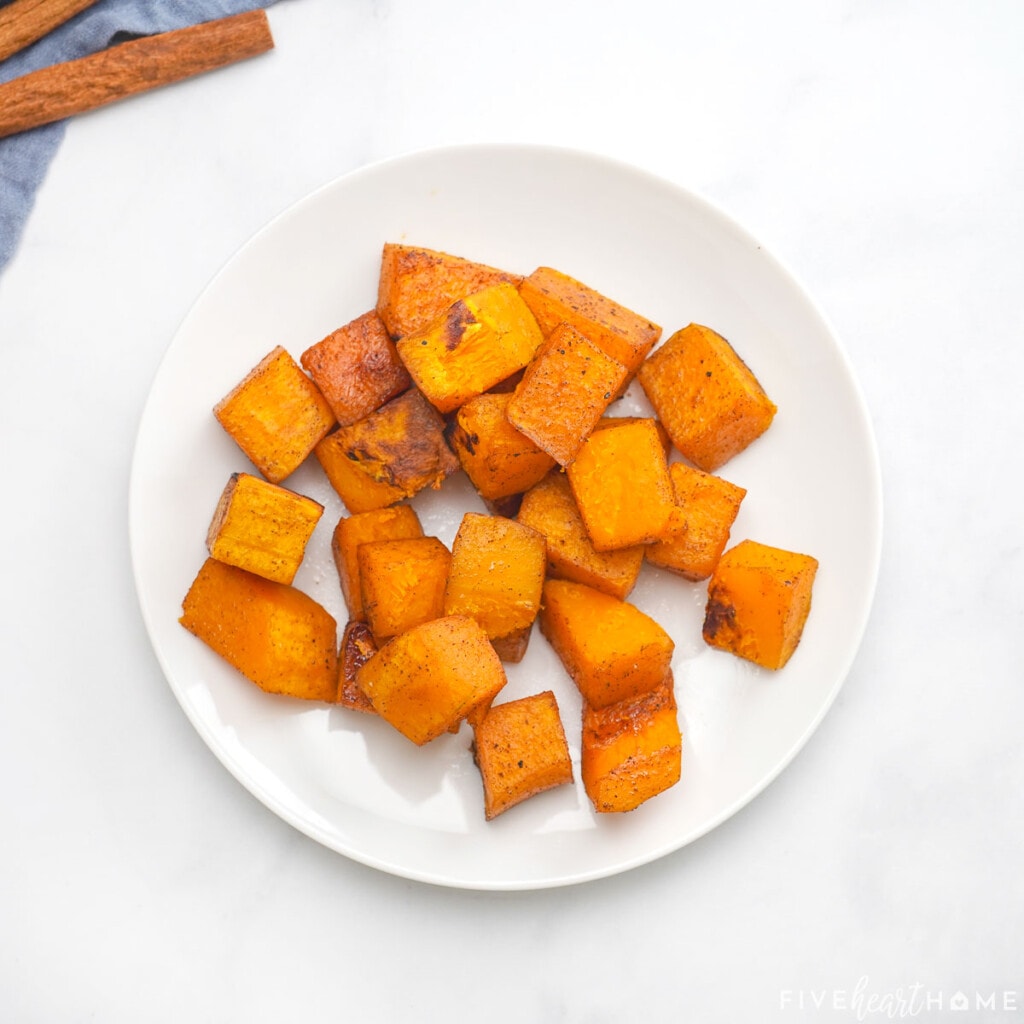 How long to roast butternut squash for perfectly cooked cubes.