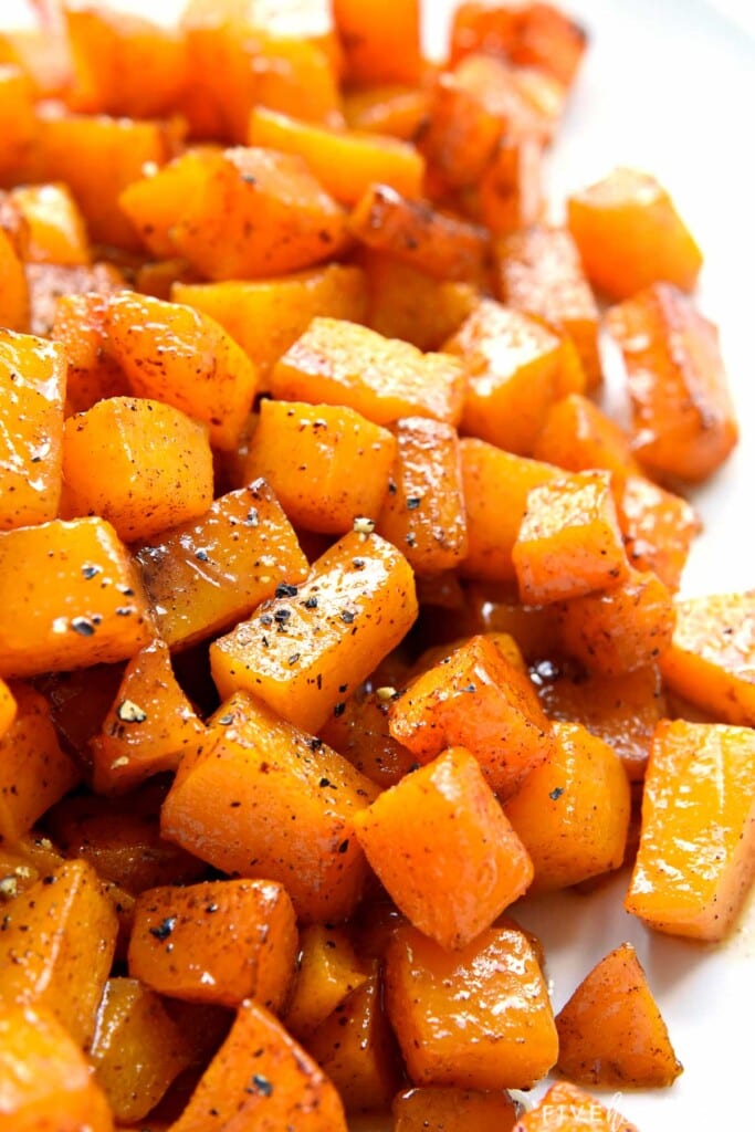 Close-up of Roasted Butternut Squash.
