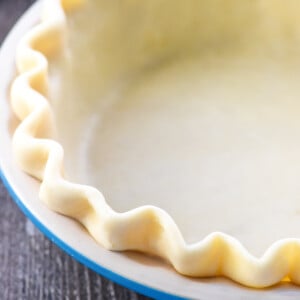 Butter Pie Crust showing fluted edges.