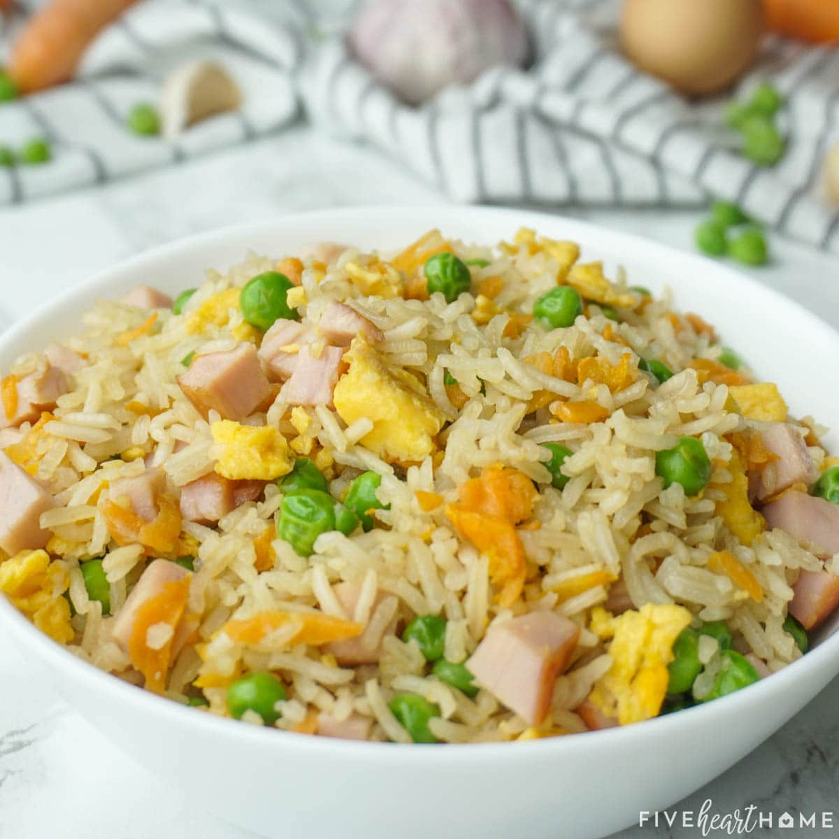 Fried rice recipe easy in bowl.