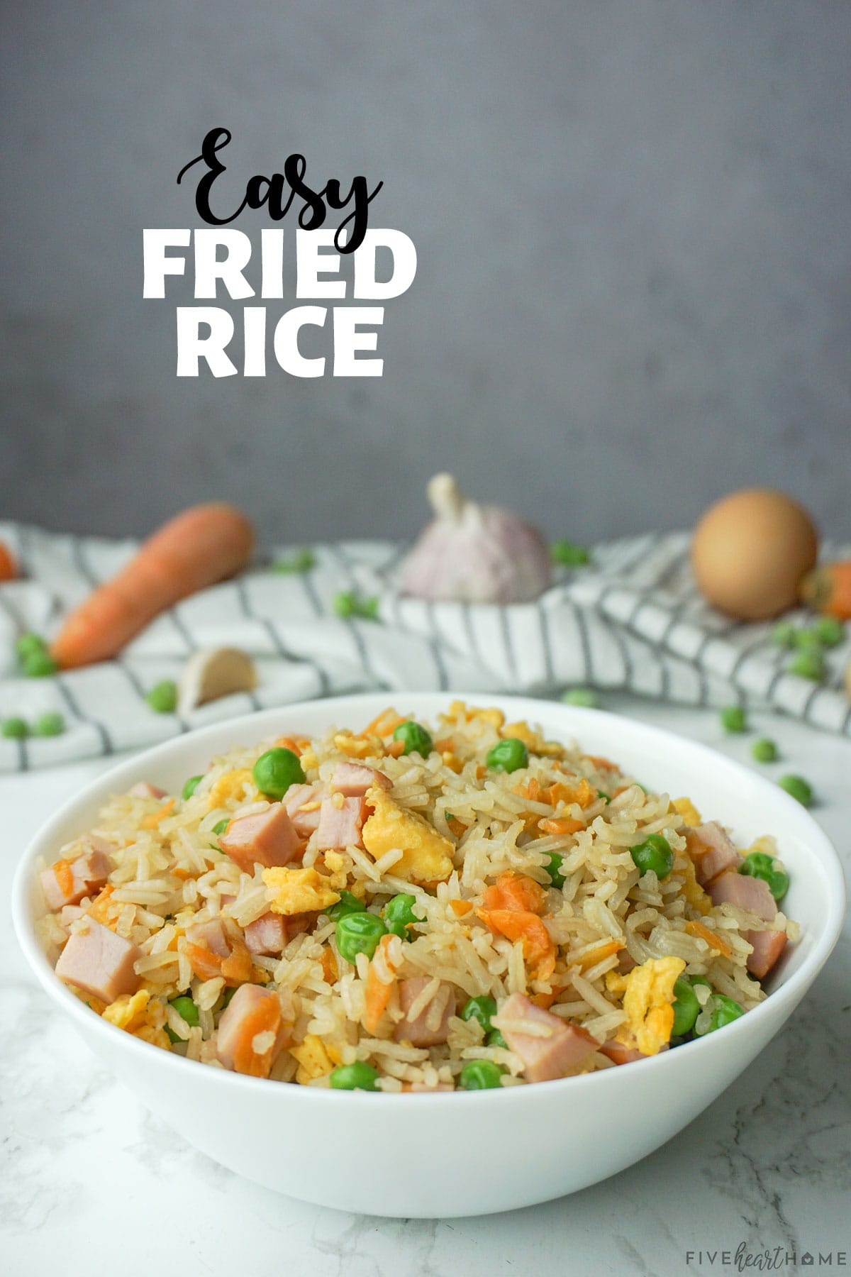Easy Fried Rice with text overlay.