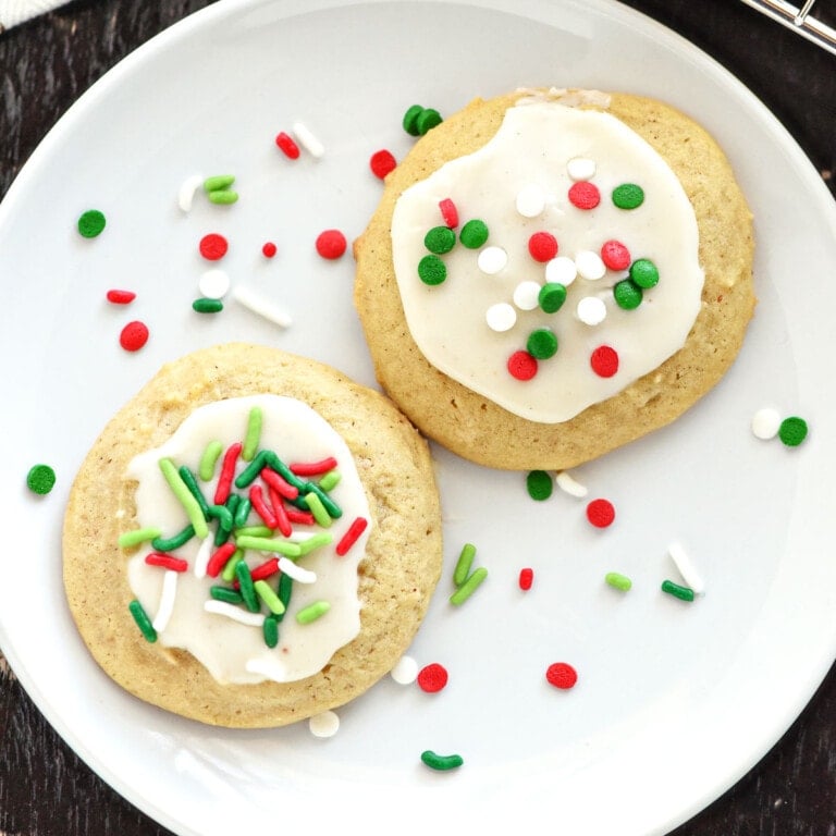 SCRUMPTIOUS Eggnog Cookies (with Eggnog Glaze)