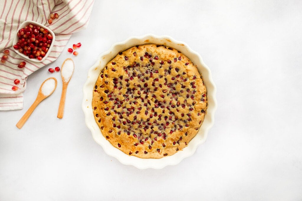 Freshly baked Pomegranate Cake.