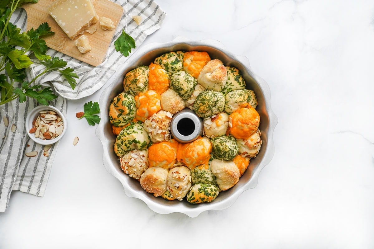 Monkey bread baked in bundt pan.