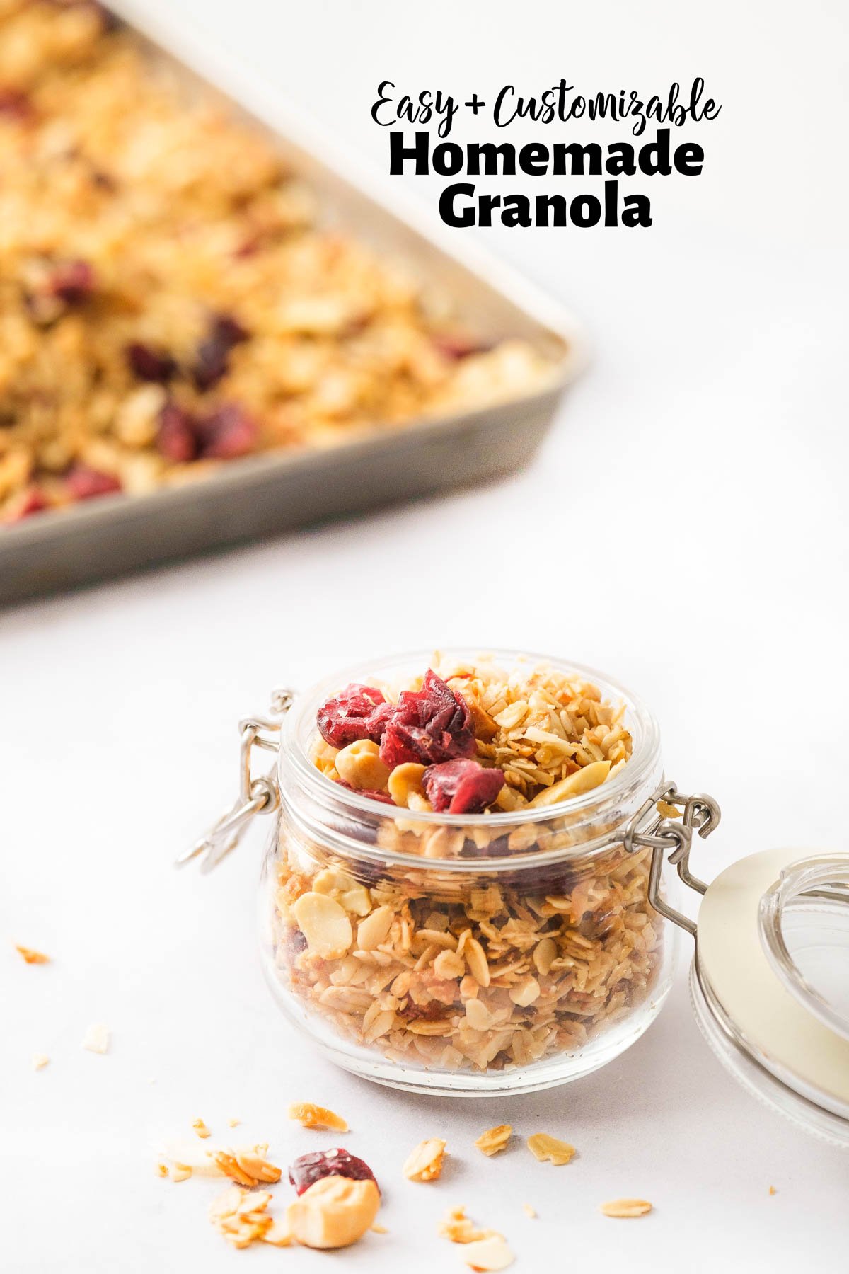 Homemade Granola with text overlay.