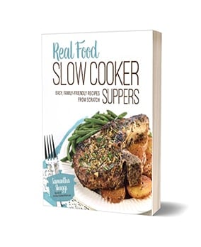 Real Food Slow Cooker Suppers cookbook cover.