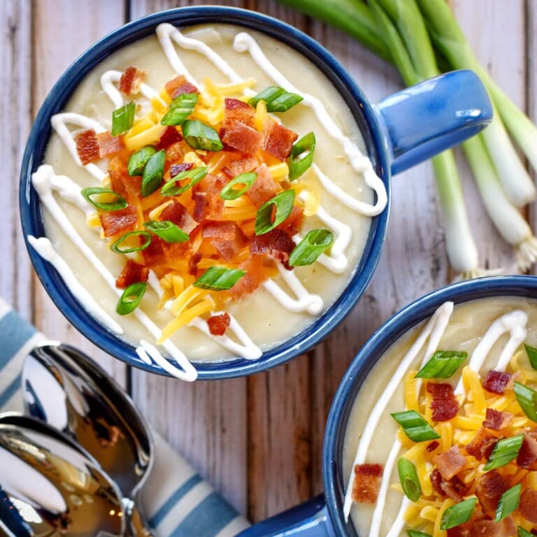 Loaded Baked Potato Soup (Stovetop, Slow Cooker, or IP)