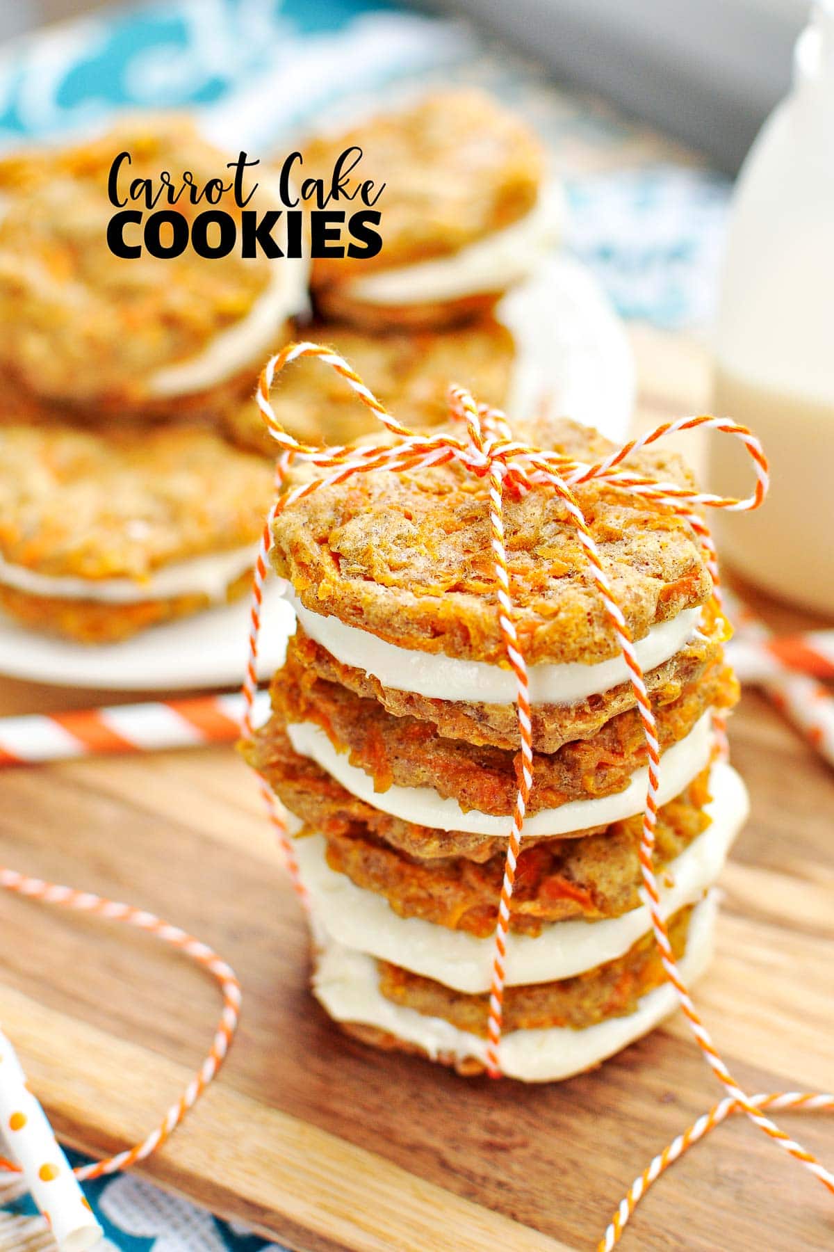 Carrot Cake Cookies with text overlay.