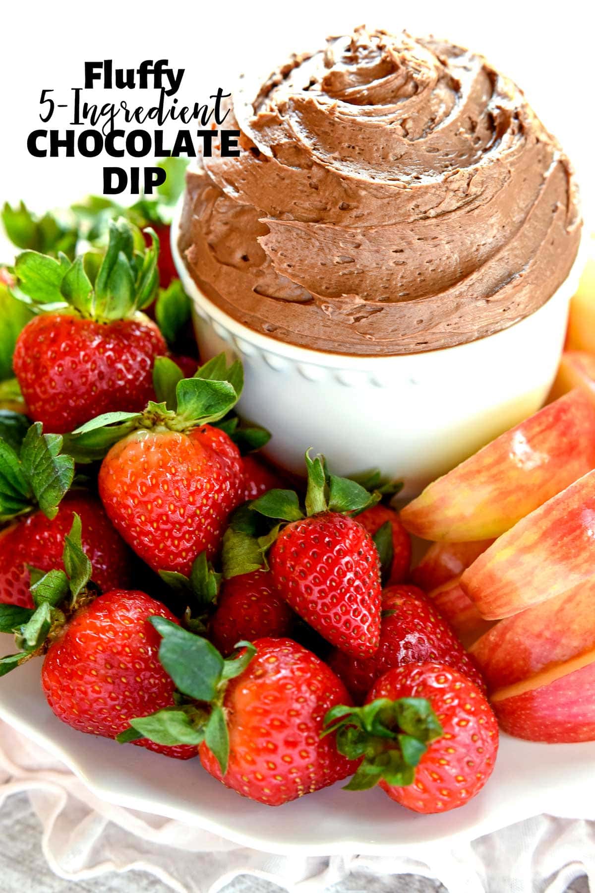 Chocolate Fruit Dip with text overlay.