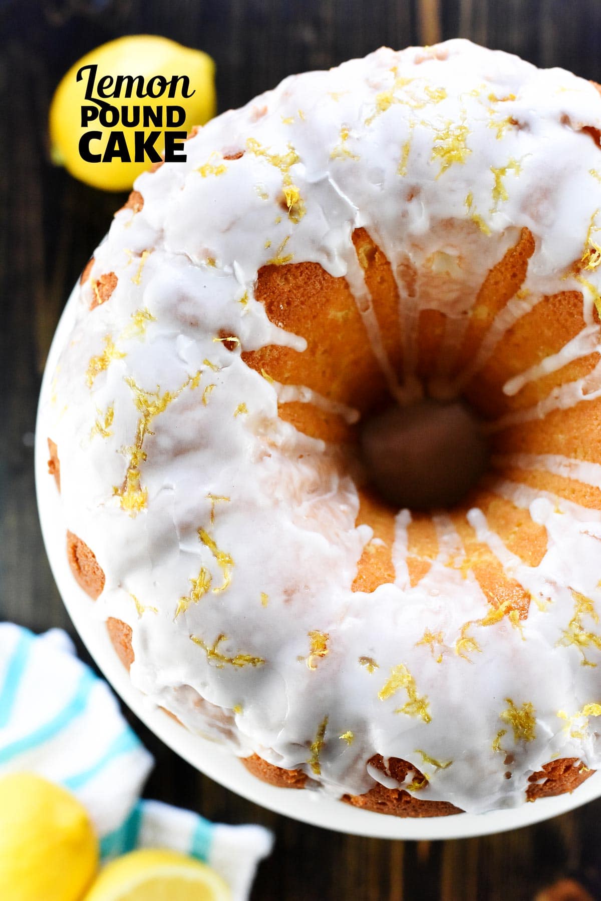 Lemon Pound Cake with text overlay.