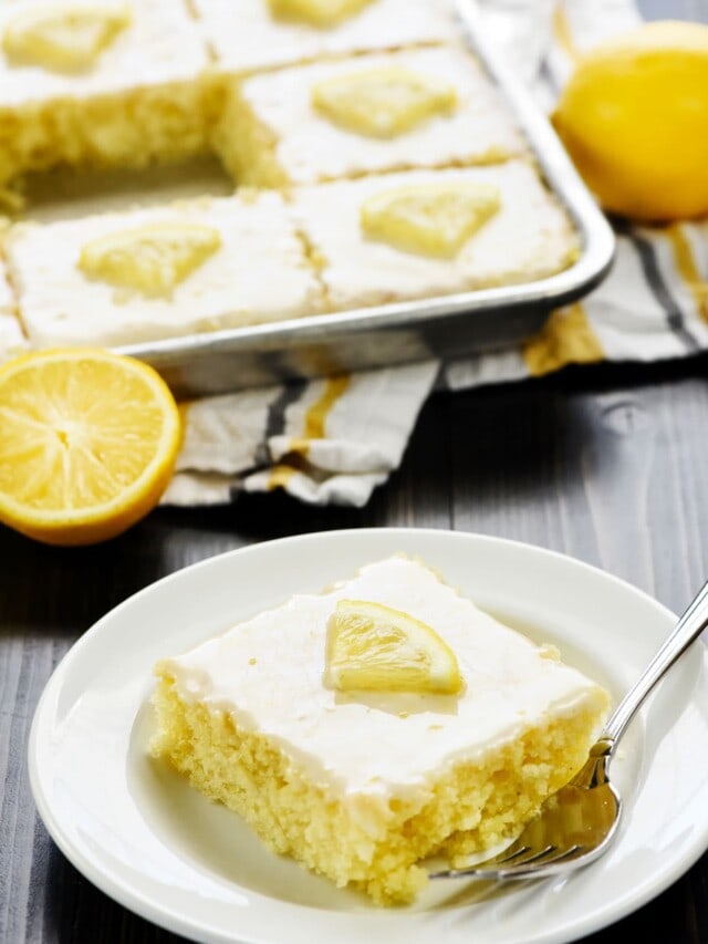 Easy + AMAZING Lemon Sheet Cake (The BEST Lemon Cake!)