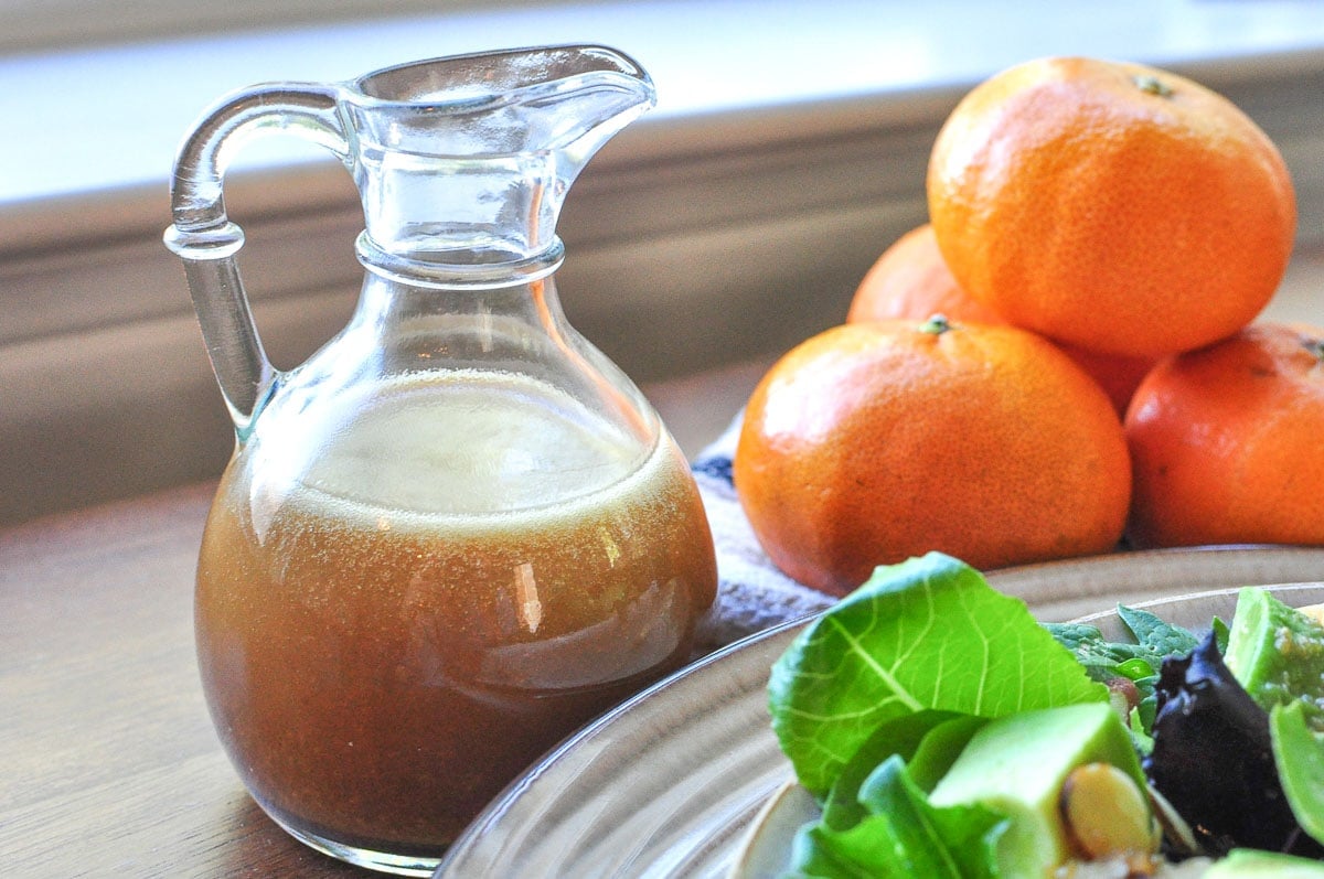 Asian Salad Dressing made with sesame and ginger.