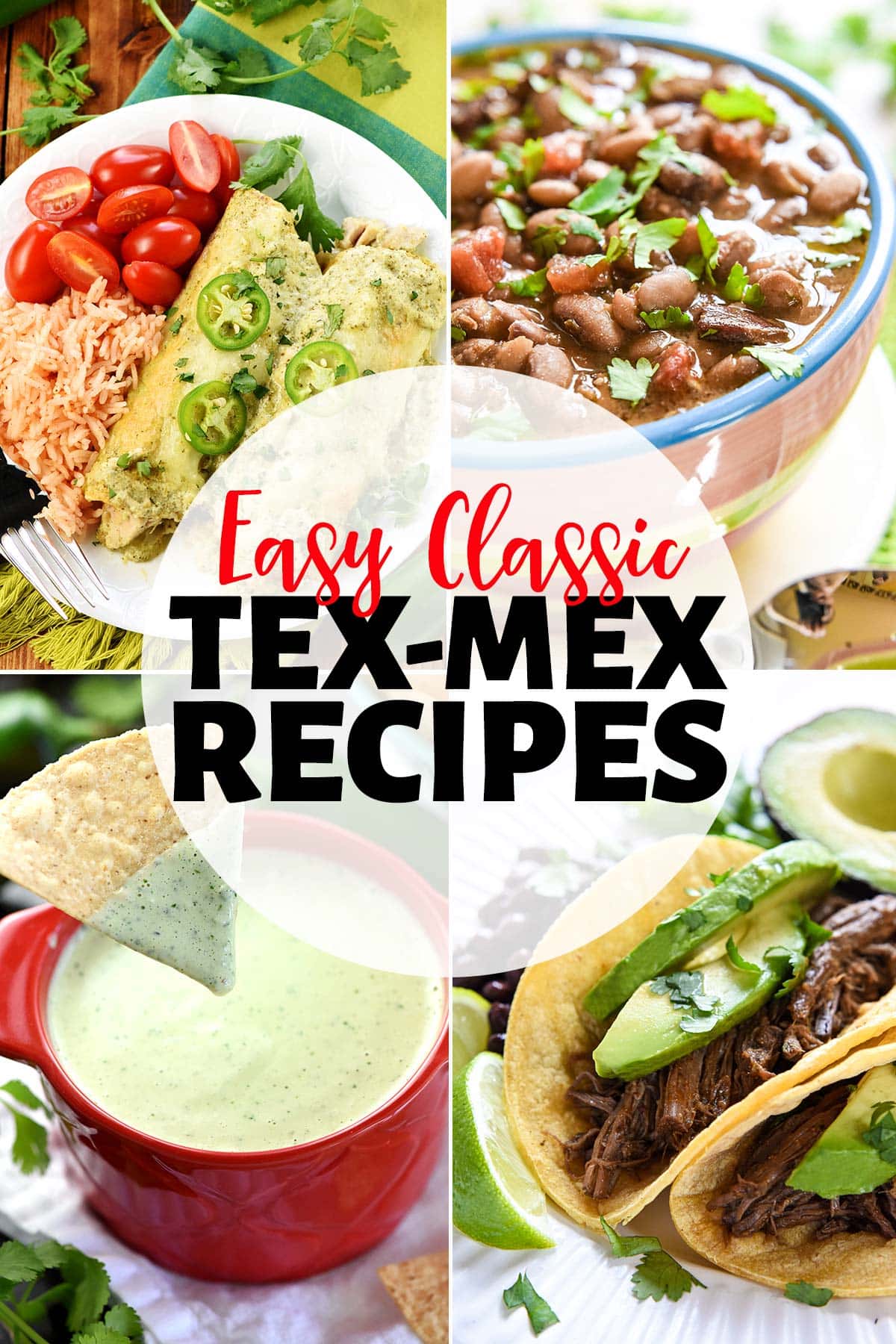 The BEST Tex-Mex Recipes ~ this scrumptious collection of recipes is perfect for Taco Tuesday, Cinco de Mayo, or any day of the year! From tacos to enchiladas, from salsa to queso, from rice to beans, from drinks to dessert (and so much more!), these classic Tex-Mex food ideas are easy to make from scratch and absolutely mouthwatering. | FiveHeartHome.com via @fivehearthome