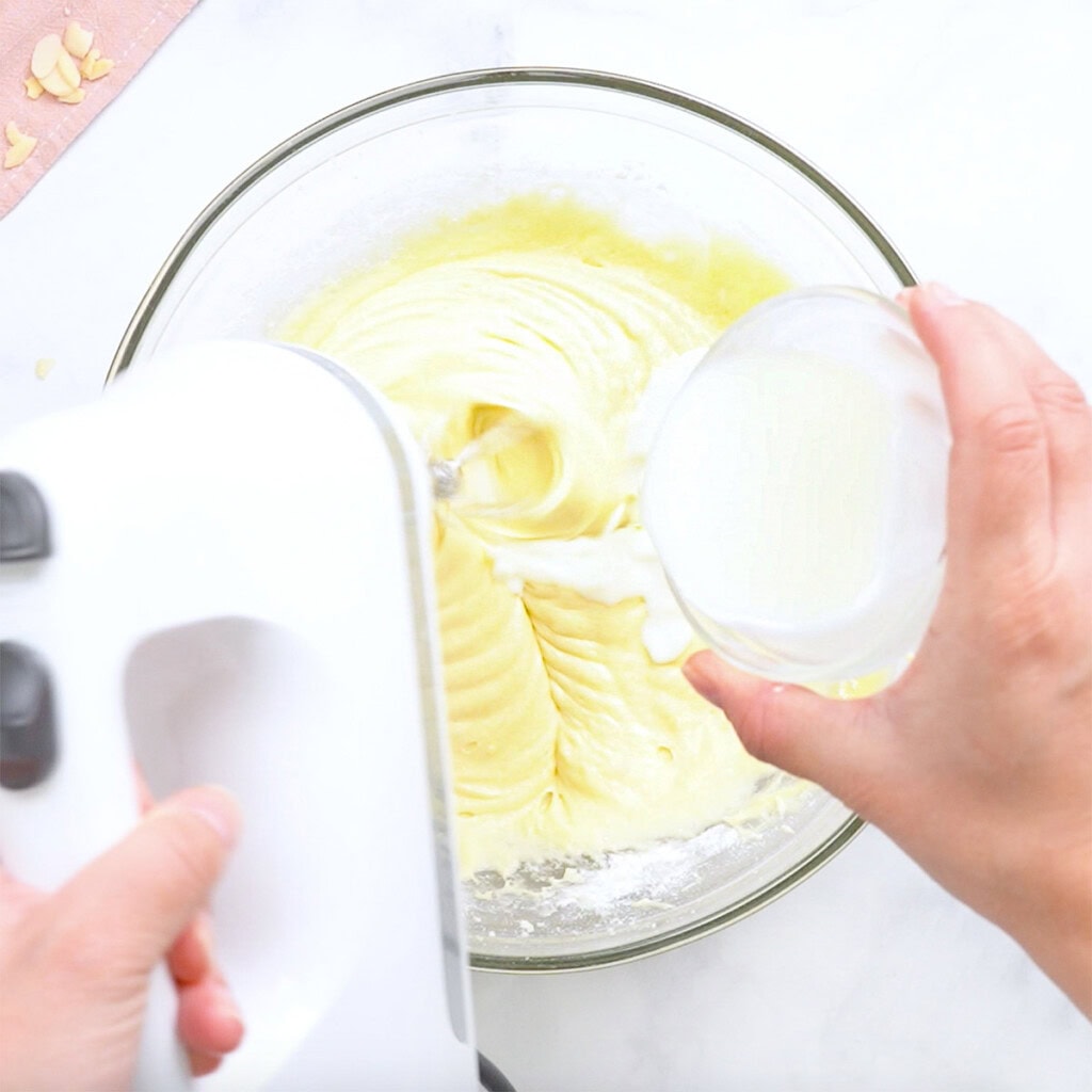 Adding more buttermilk to Blackberry Cake recipe.