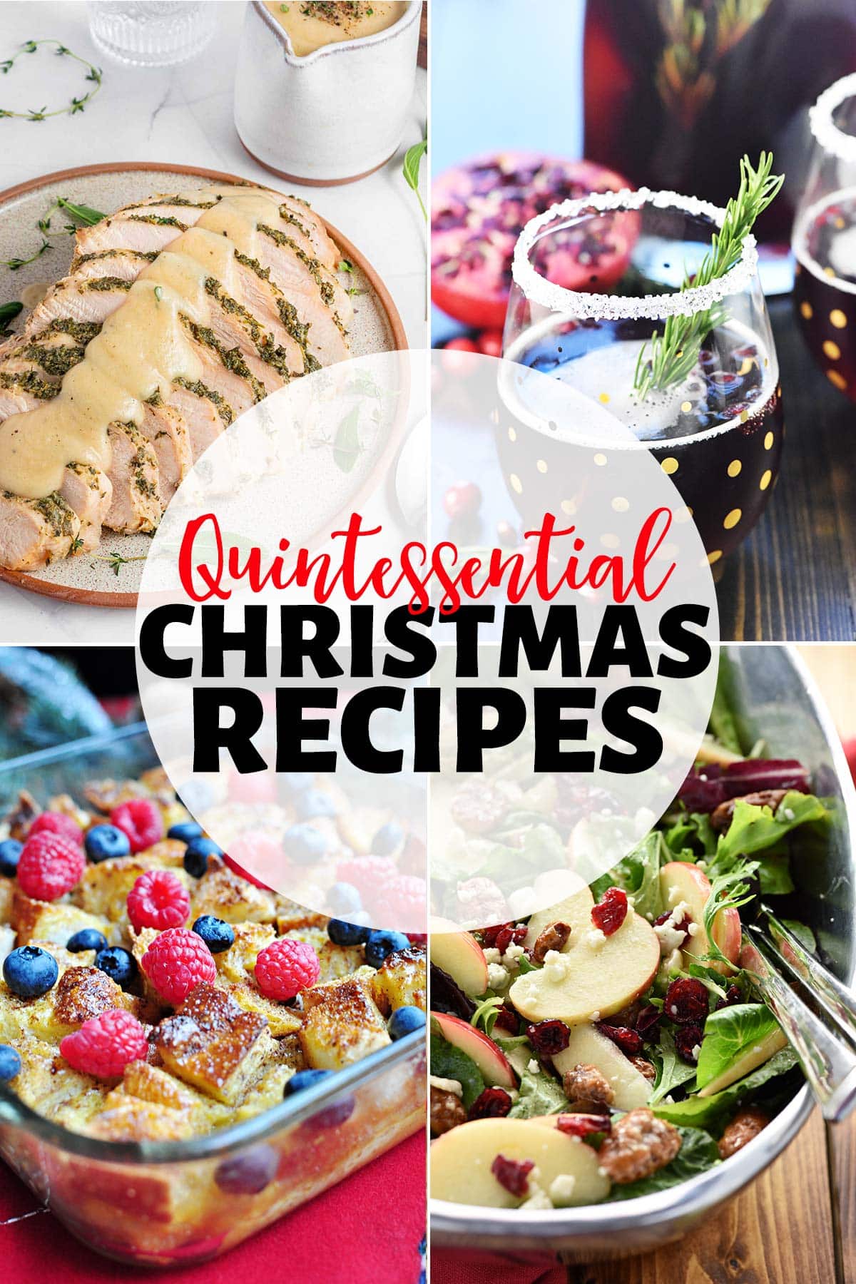 Christmas Recipes ~ this amazing collection will have you covered all holiday season long, from Christmas breakfast recipes to Christmas dinner recipes, from Christmas cookie recipes to Christmas punch recipes, Christmas salad recipes to Christmas dessert recipes, and so much more! | FiveHeartHome.com via @fivehearthome