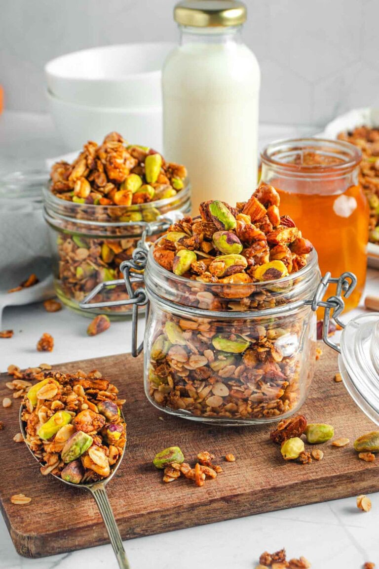 High Protein Granola Crunchy Easy Homemade FIVEheartHOME Protein Granola Recipe 1200px 19 768x1152